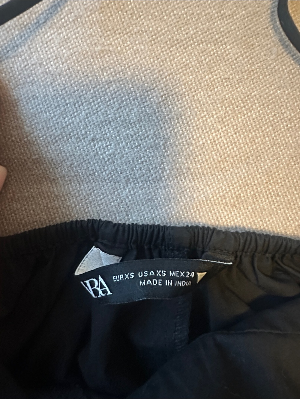 Zara Black Spaghetti Strap Rhinestone Trim Cami Top - Picture 2 of 3